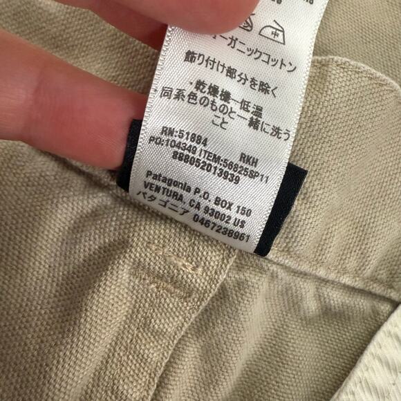 Patagonia Men's Duck Pants Organic Cotton Straight Workwear Trail Natural Fibers - Picture 9 of 9